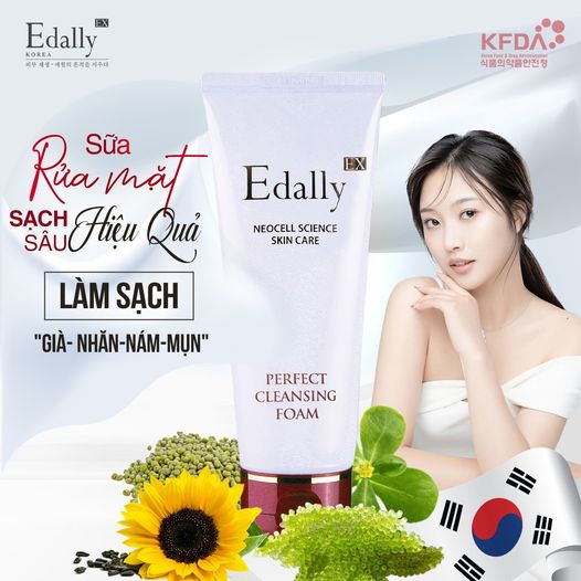Sữa rửa mặt sạch sâu Edally EX Hàn Quốc tuýp 150ml