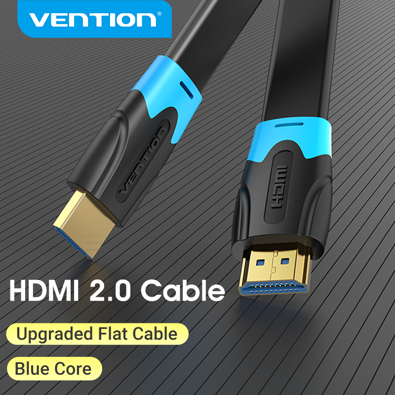 Vention wire flat cable HDMI 2.0 HDMI to HDMI Cable HDMI 2.0 4K 3D 60fps cable Ethernet adapter flat line HDMI cable connect TV 1m 2m 3m 5M 10m for splitter switch LCD TV laptop PS3 projector computer cable HD H