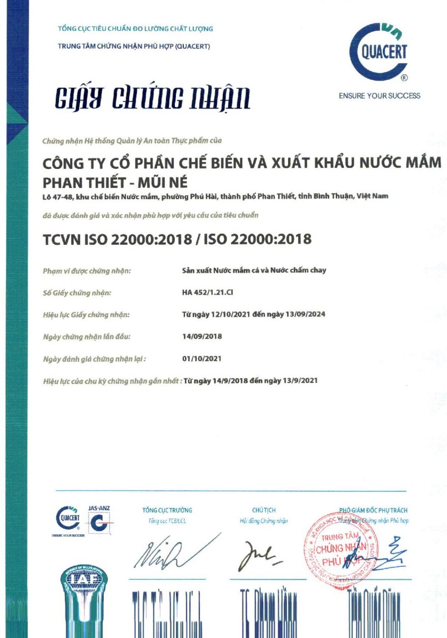 Hộp 2 chai Nước mắm cá cơm Phan Thiết Mũi Né 30N 520ml