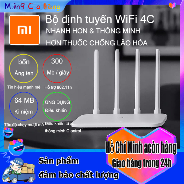bộ định tuyến Bộ phát wifi router xiaomi 4c - củ phát wifi xuyên tường siêu mạnhBộ Phát WiFi Xiaomi Router 4A Siêu Mạnh 2 Băng Tần 2.4G 5G Chuẩn AC1200 - Tốc độ WiFi tối đa 1167Mbps - 4 ăng ten rời đa hướng - Bản Quốc Tế