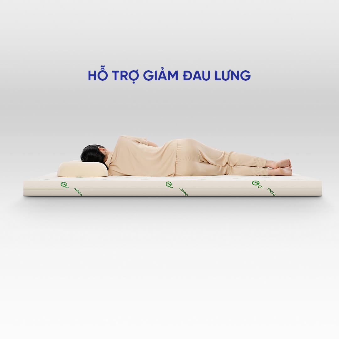 [TRẢ GÓP 0%] Nệm cao su foam giảm đau lưng Gummi Lite (NEW)