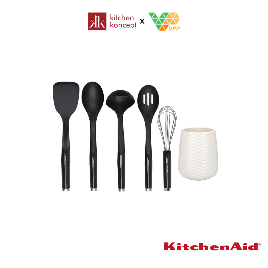 Bộ dụng cụ nhà bếp kitchenaid màu đen - 6 món - thương hiệu nổi tiếng từ mỹ - nhập khẩu chính hãng