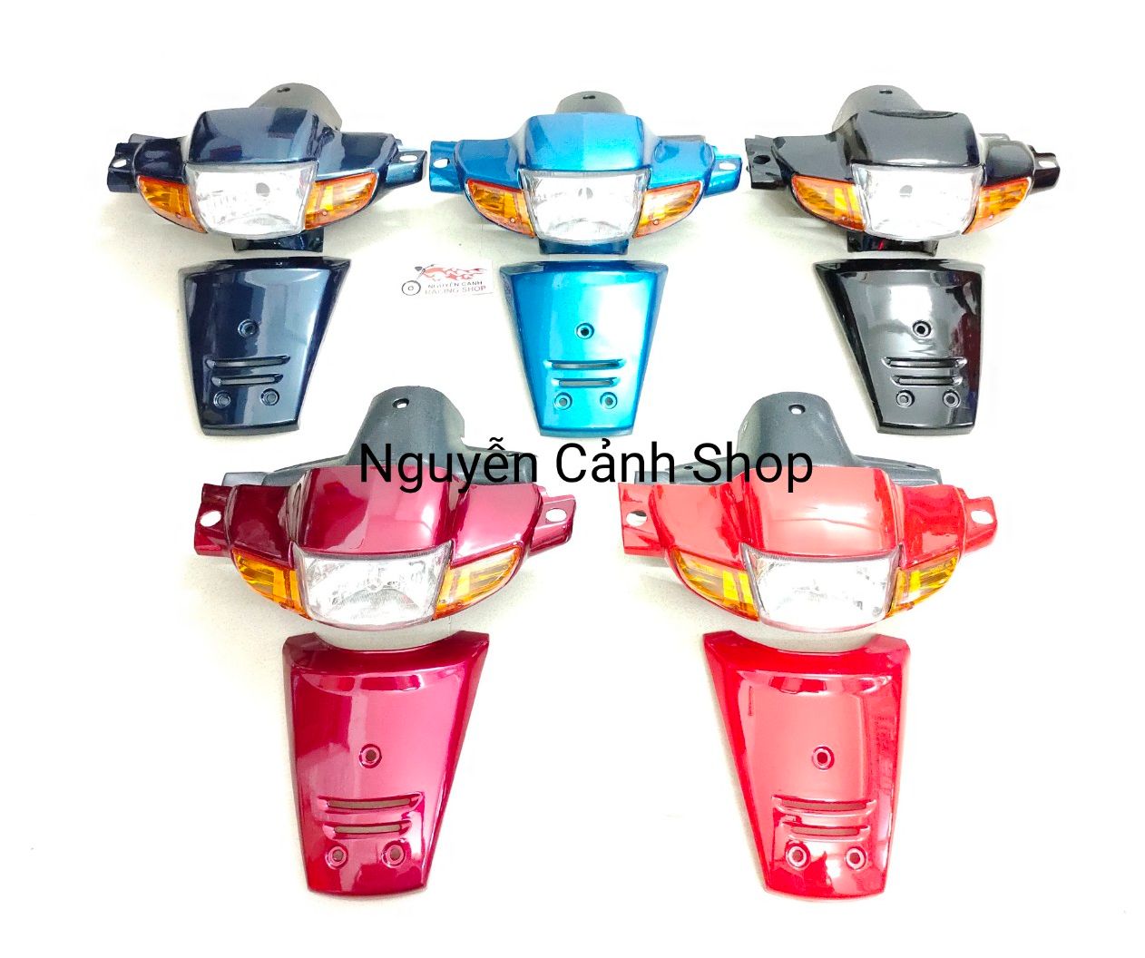 [HCM]đầu đèn xe wave 110 thái có luôn mặt nạ màu [ xanh ngọc ]