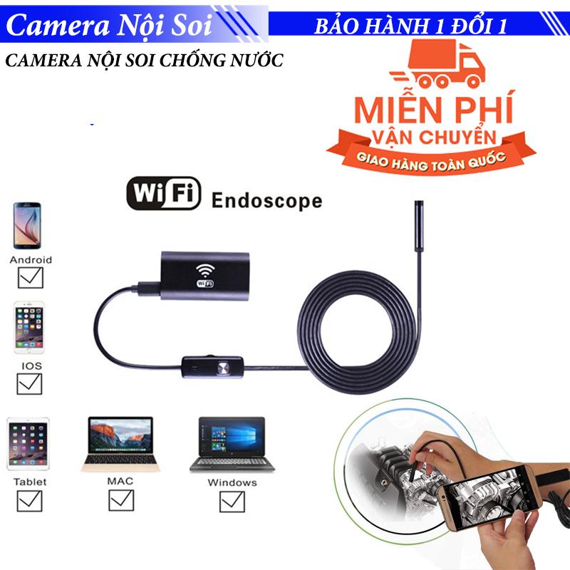 Camera Nội Soi Wifi Cho Điện Thoại Và Máy Tính (8mm x 1m) - Camera chống nước xem qua App điện thoại