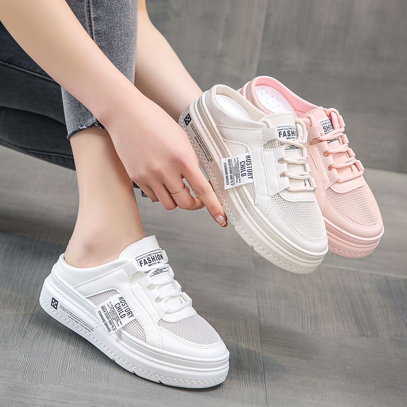 Giày Lưới Sục Nữ Giày Slip On Dế Bánh Mì 5 Phân