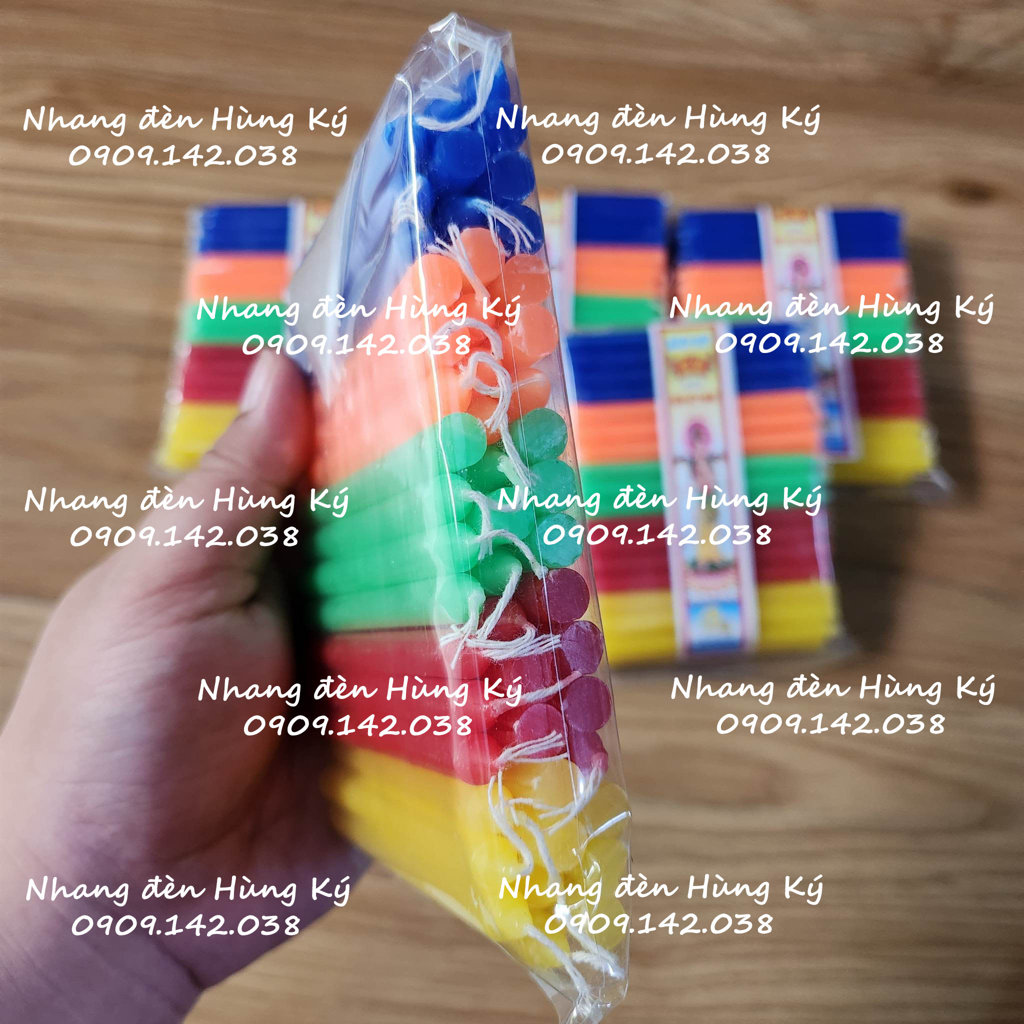 Đèn cầy trung thu nhiều màu 48-50 cây