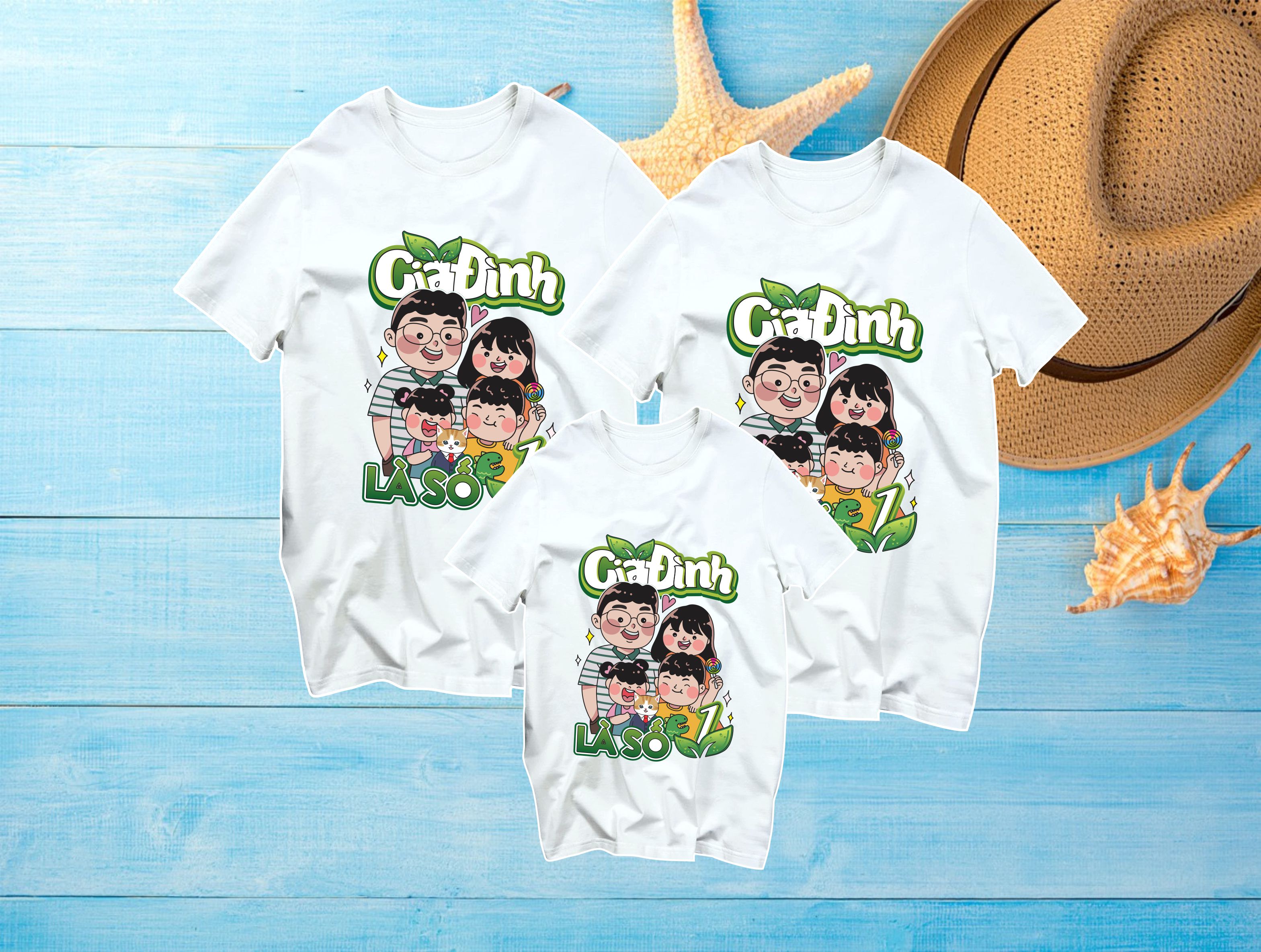 Đồng phục áo thun gia đình,team building - gia đình là số 1