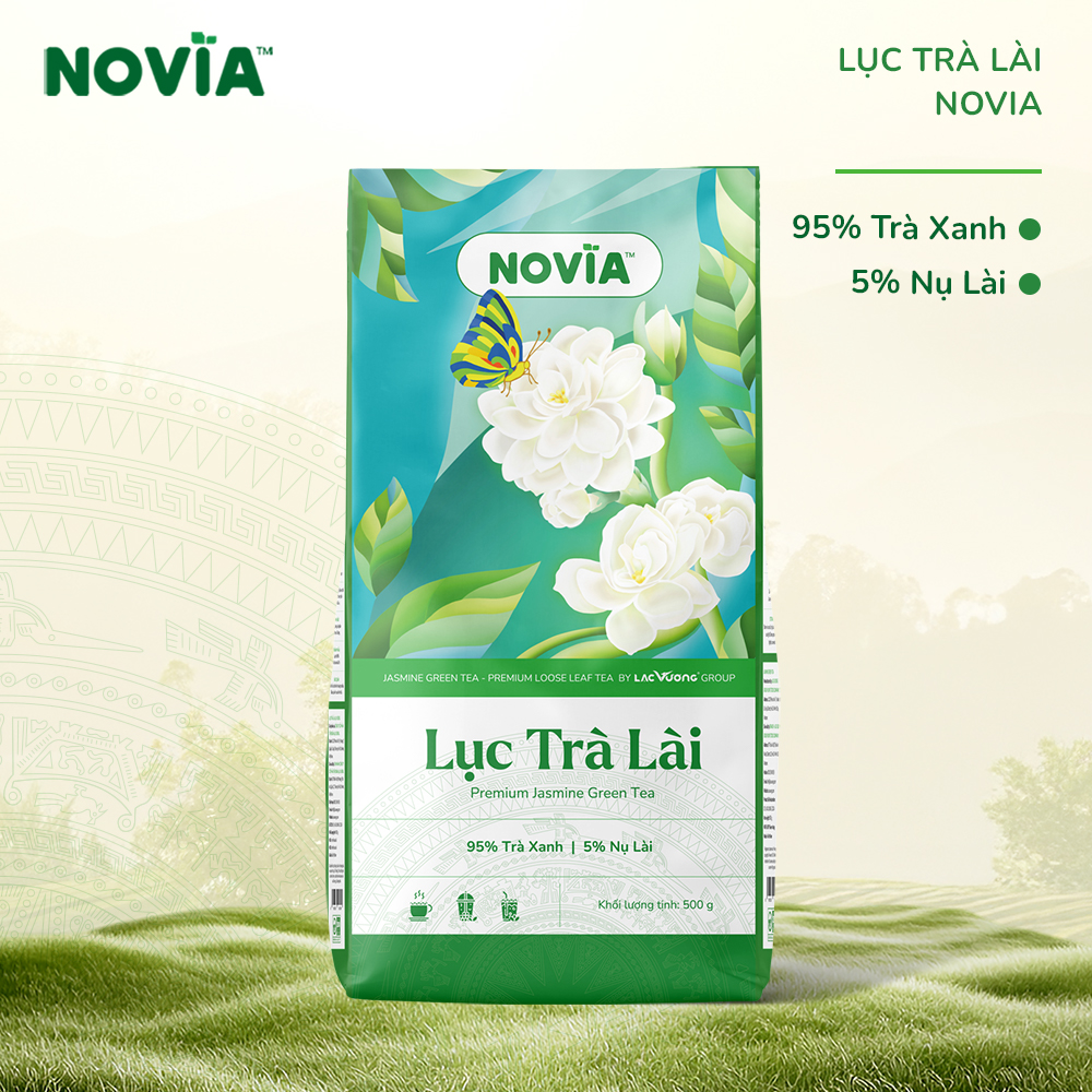 Lục Trà Lài Hoàng Gia 500g và 1Kg, Lục Trà Lài Novia 500g (Trà Xanh Hoa Lài, Trà Lài, Trà Hoa Nhài, Trà Nhài)