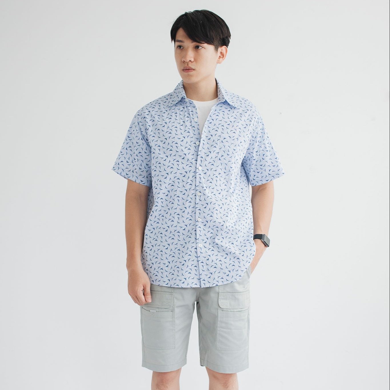 Áo Sơ Mi Nam LOOK FLORAL LIGHT BLUE