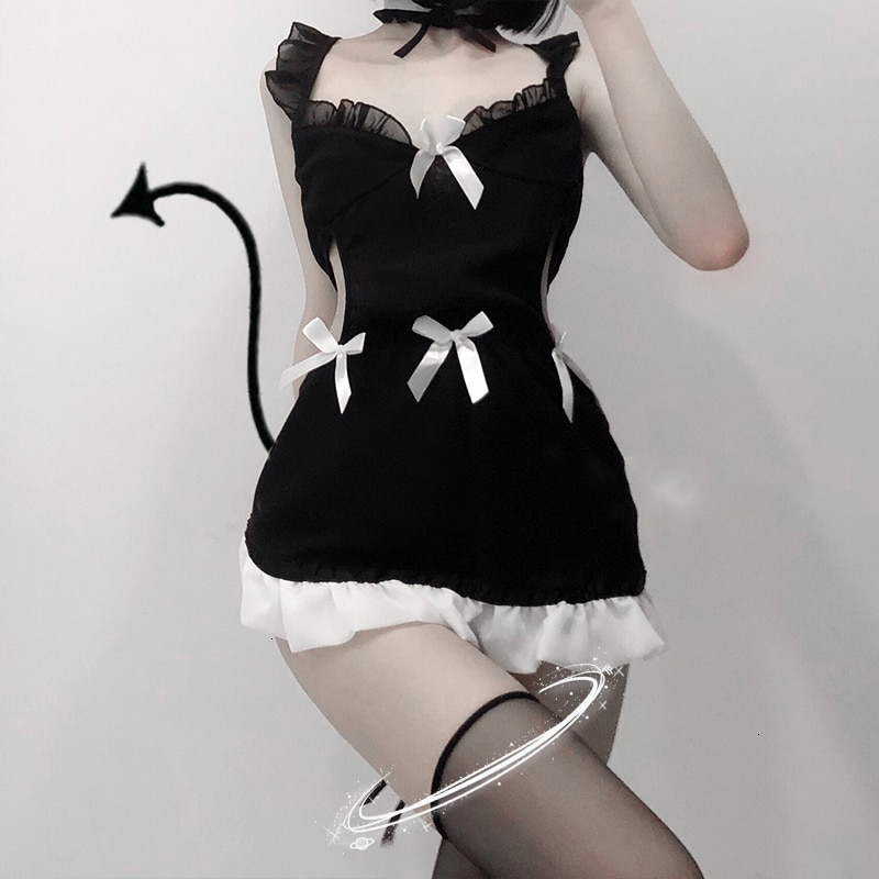 Cosplay y tá đầm ngủ 2 dây quyến rũ