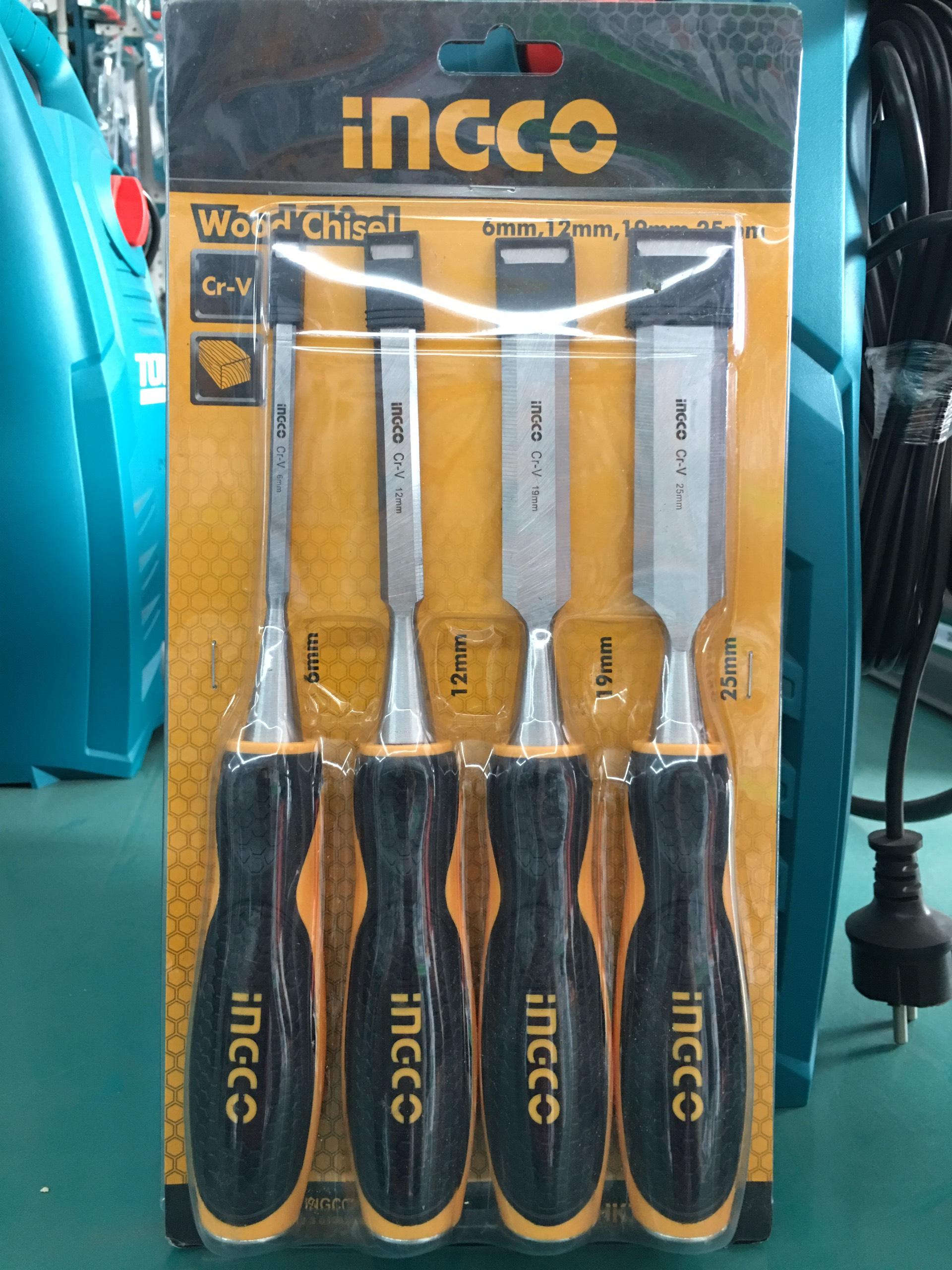 Bộ 4 đục gỗ Ingco 6,12,19,25/140mm HKTWC0401