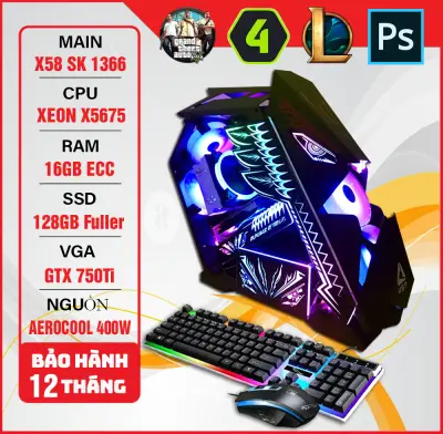 Máy PC Gaming Quái Thú Cày NoxPlayer, Chiến GATA5, LOL, FO4, Free Fire, Battlefield,...