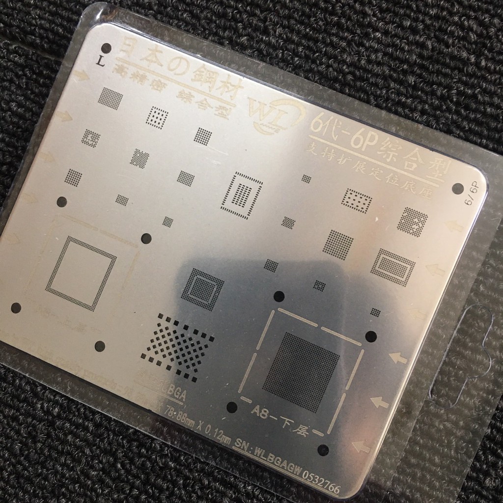 Vỉ đổ chân ic lỗ vuông WL cho iphone