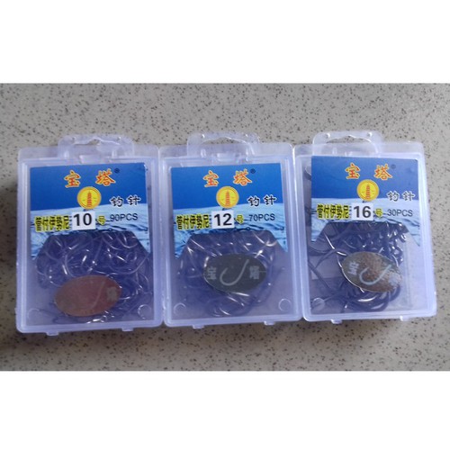 Bộ 3 hộp lưỡi câu cá số 10 12 16 - phụ kiện câu cá - combo 3 hộp lưỡi câu cá số 10 12 16 giá rẻ