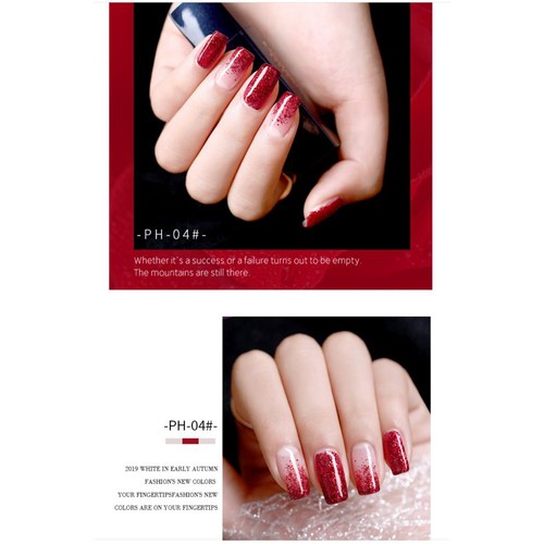 [HCM]Sơn gel as đỏ tango nhũ kim tuyến