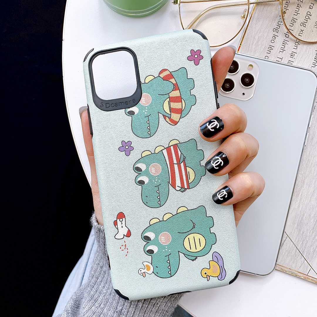 Ốp Lưng Da IMD Dino x Duck