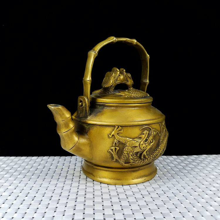 Ấm Pha Trà Cổ Bằng Đồng Thau mã MT02