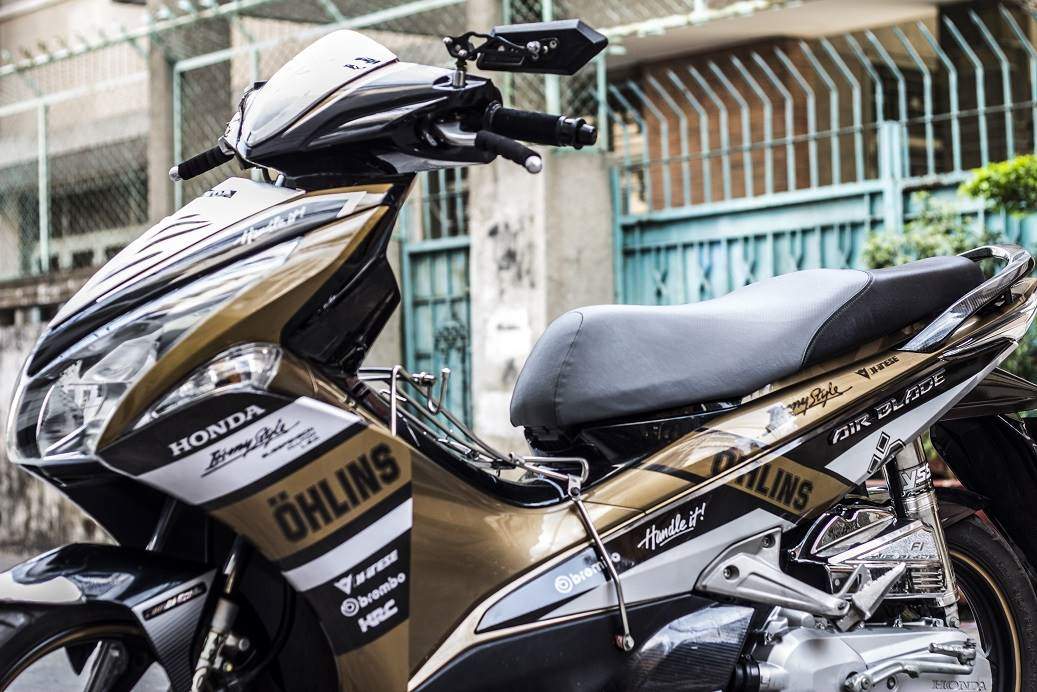 Tem trùm air blade nâu đen(2011), tem trùm xe air blade, tem xe ab, tem dán xe máy ab nâu đen