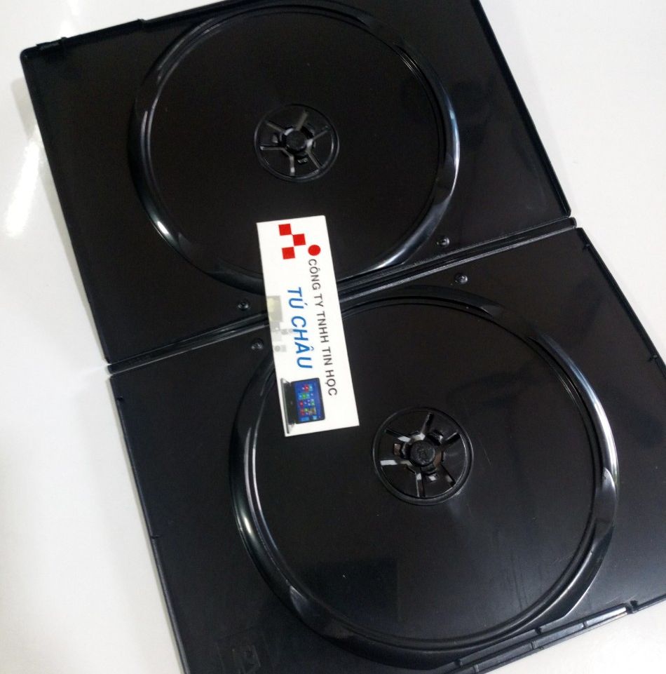 Hộp đựng đĩa CD, DVD nhựa đen / Hộp đựng 2 đĩa