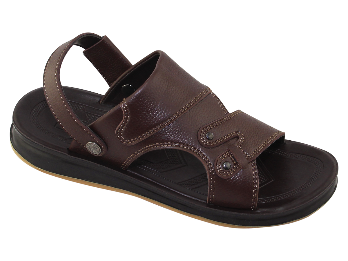 Sandal đế bằng nam Bita's SUM.115 (Đen + Nâu + Vàng bò)