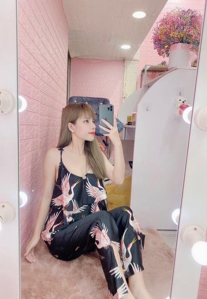 Sét bộ tay ngắn quần dài lụa satin cao cấp-MTB