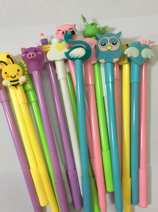 ( MỰC XANH ) 100 Bút Mực Nước Màu Xanh Kiểu Dáng Dễ Thương ( Tặng 5 Túi Đựng Bút )