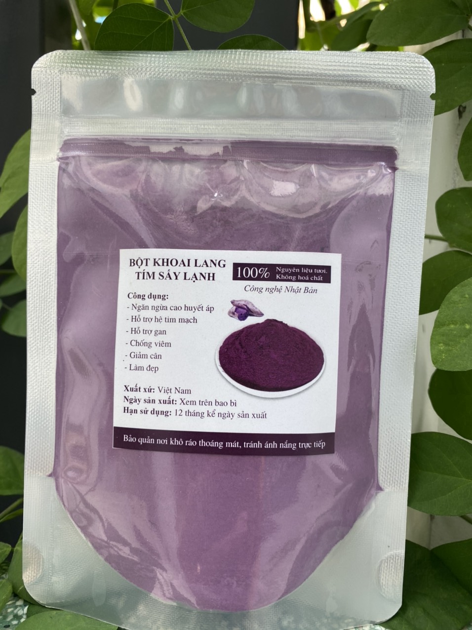[HCM]Bột khoai lang tím nguyên chất gói 200g