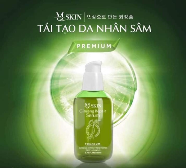 thay da nhân sâm MQ SKIN tái tạo da mới