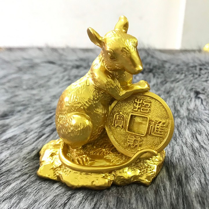 [HCM]Tượng Con Chuột Vàng Màu vàng - SP005164