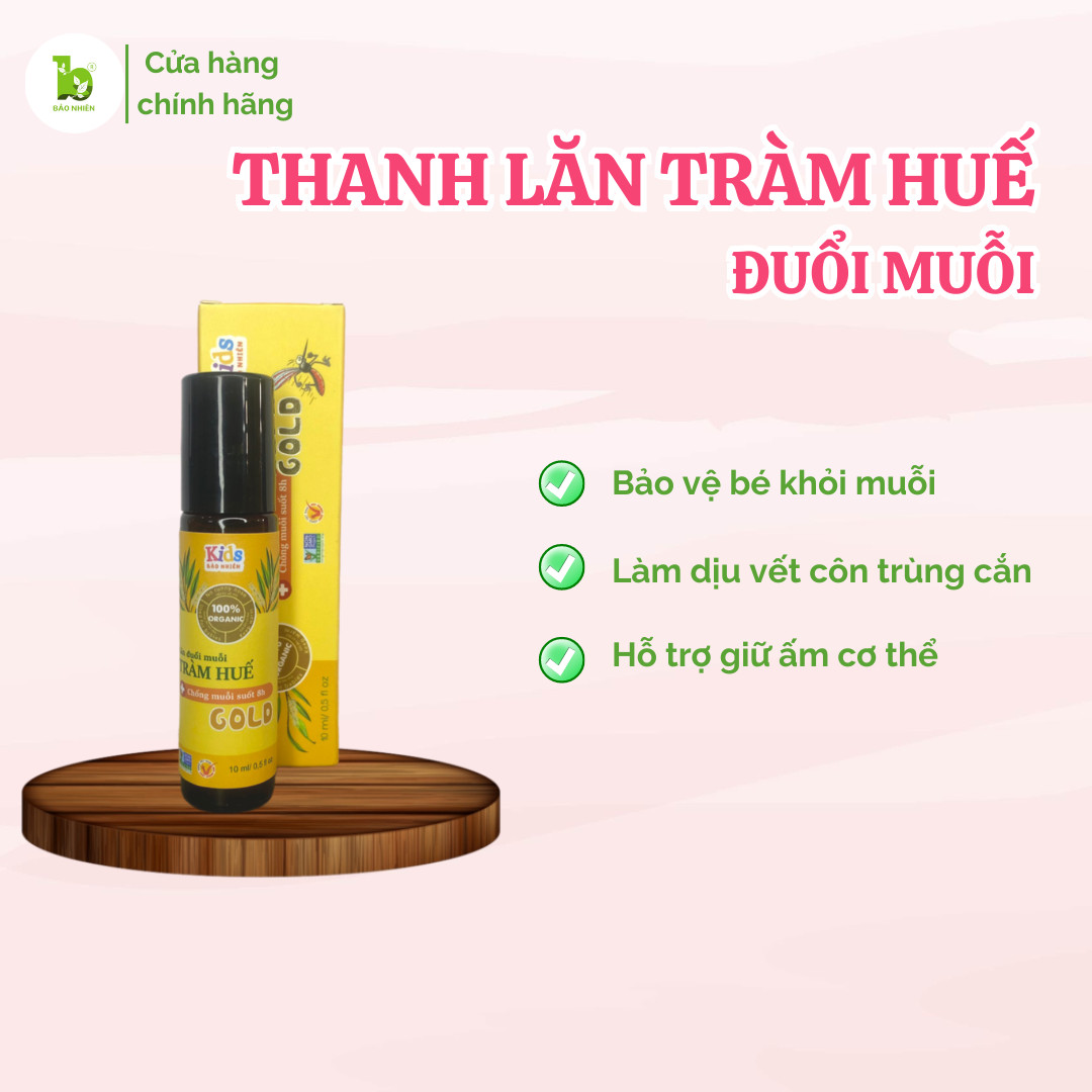 Lăn khuynh diệp - dầu tràm bảo nhiên - xua đuổi muỗi suốt 8h