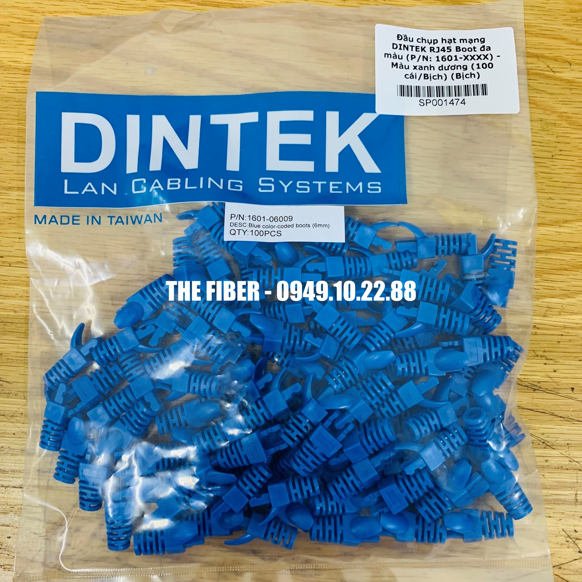 Đầu chụp hạt mạng DINTEK RJ45 Boot đa màu (P/N: 1601-XXXX) - Bịch 100 cái