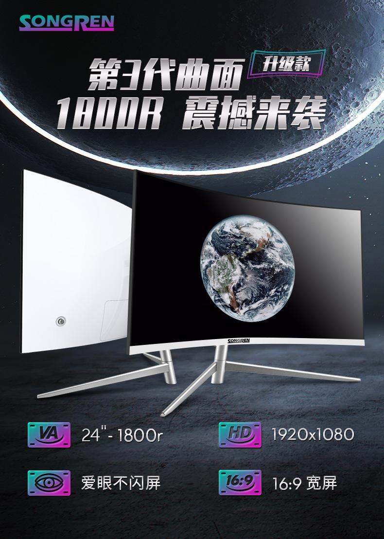 Màn hình Cong 24 inch Full Viền_75 HZ_IPS_Mới 100%
