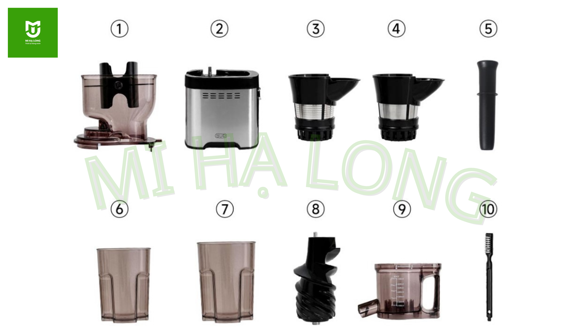 Máy ép chậm trái cây BUD BJ36