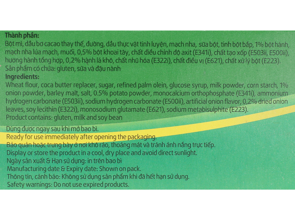Bánh Crackers Lurich Rau Củ Bibica 180g