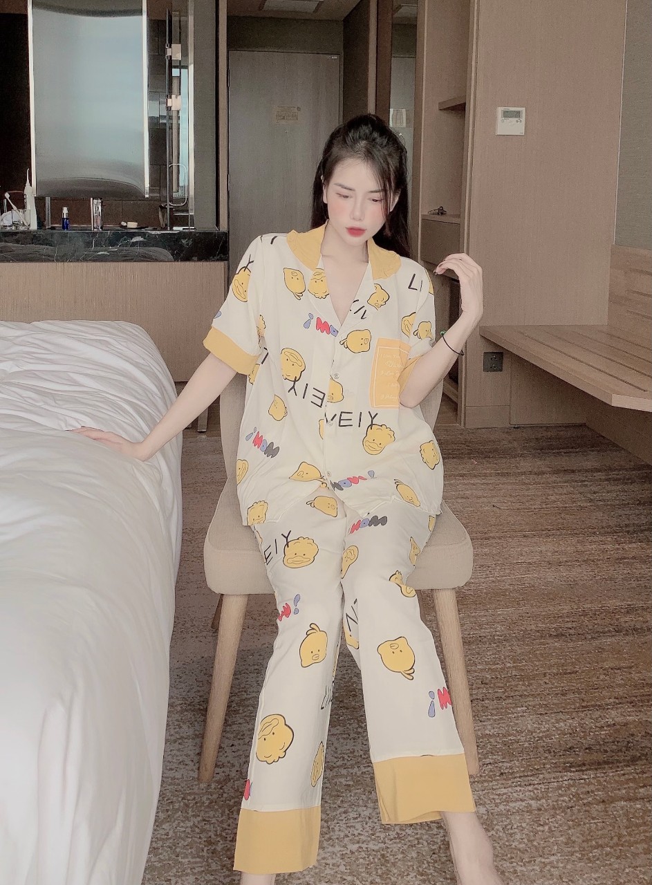 Đồ bộ mặc nhà cộc dài mango mềm mịn mát đẹp 114
