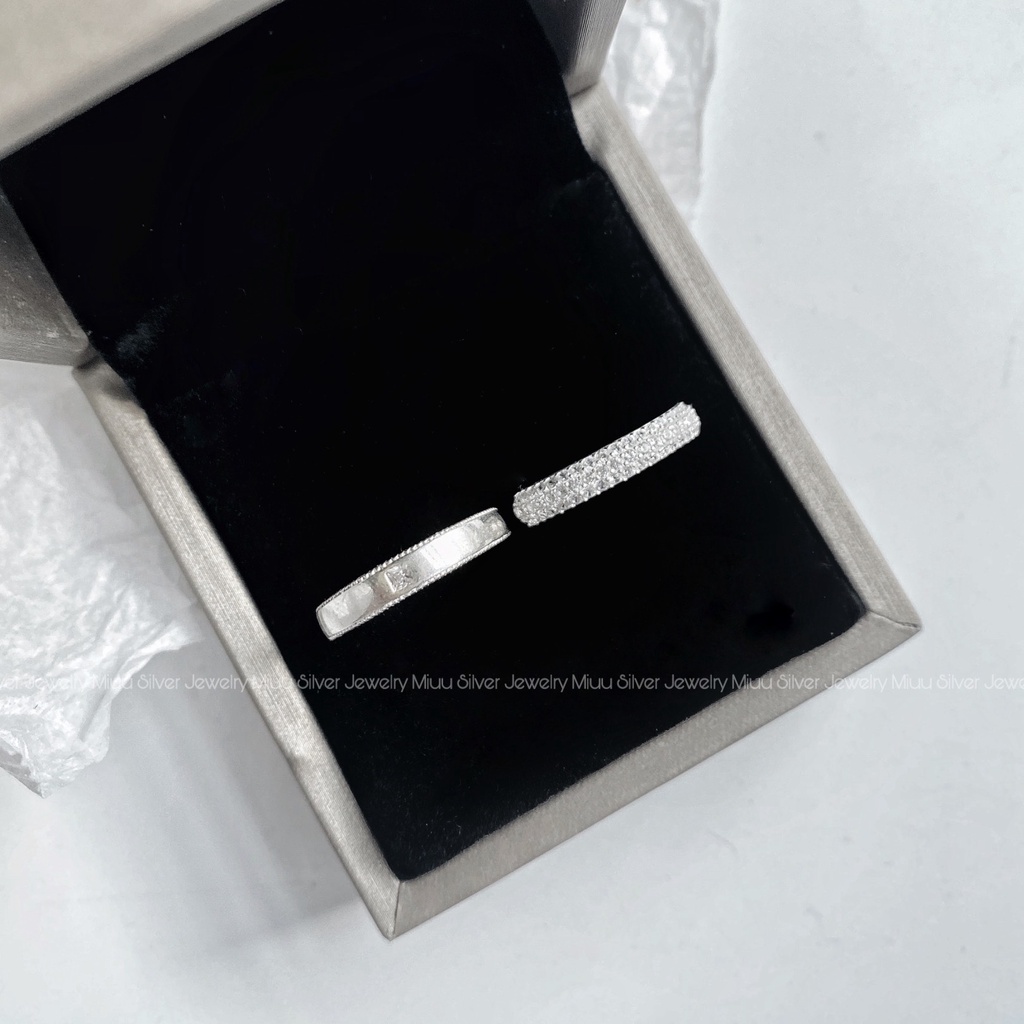 Nhẫn đôi bạc Miuu Silver, nhẫn cặp nam nữ Eirene