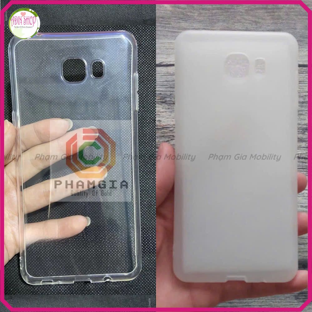 Ốp lưng Samsung C9 pro dẻo trong nhám, trong suốt