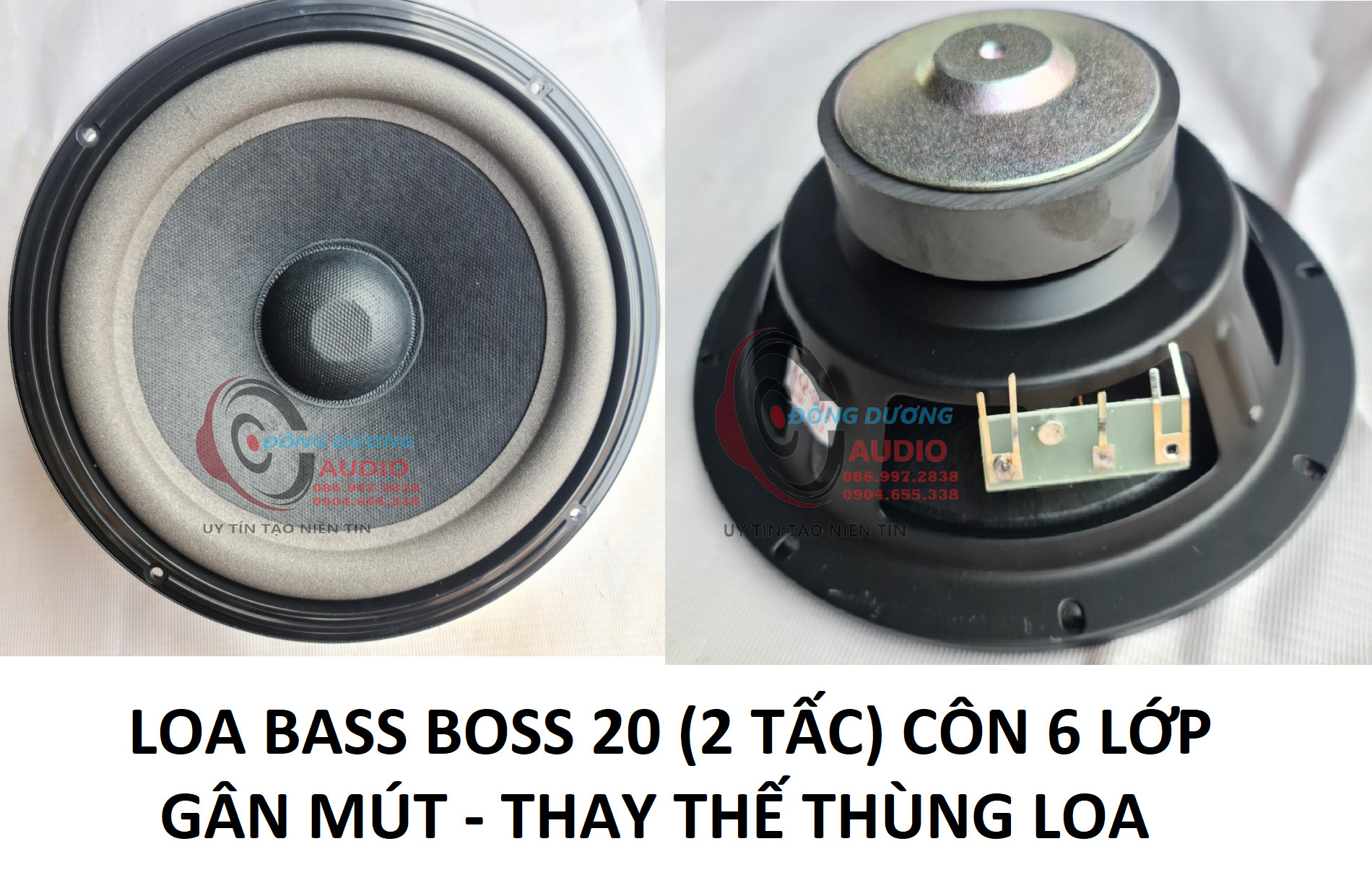 LOA BASS 20 BOSS TỪ 90 CÔN 36 - 6 LỚP GÂN MÚT XỐP - GÍA 1 ĐÔI