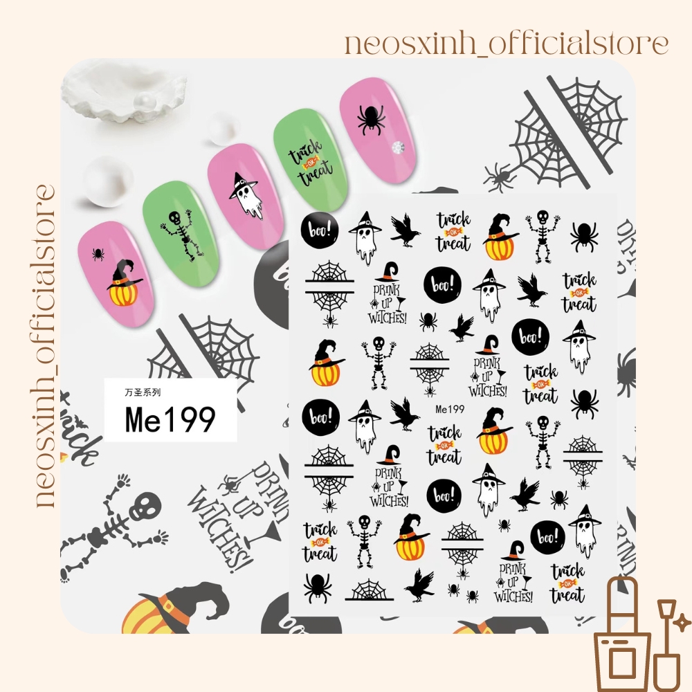 Sticker Dán Móng Tay Halloween - Hình Dán Móng - Neosxinh Nails