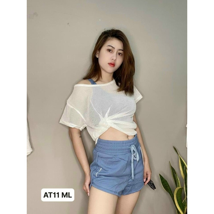 Áo Croptop lưới tập gym_ yoga ( Áo Croptop lưới)