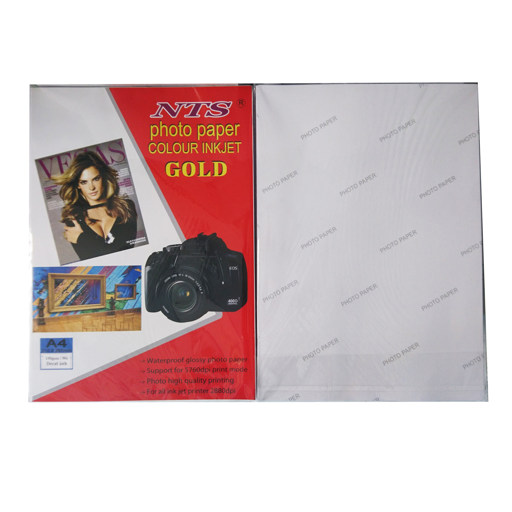 Giấy ảnh decal A4 Công Minh siêu dính 135g (1 Xấp 50 tờ)