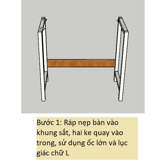 bàn làm việc BUN nhiều kích thước ( full phụ kiện tu vít,lục giác, ốc vít lắp ráp)