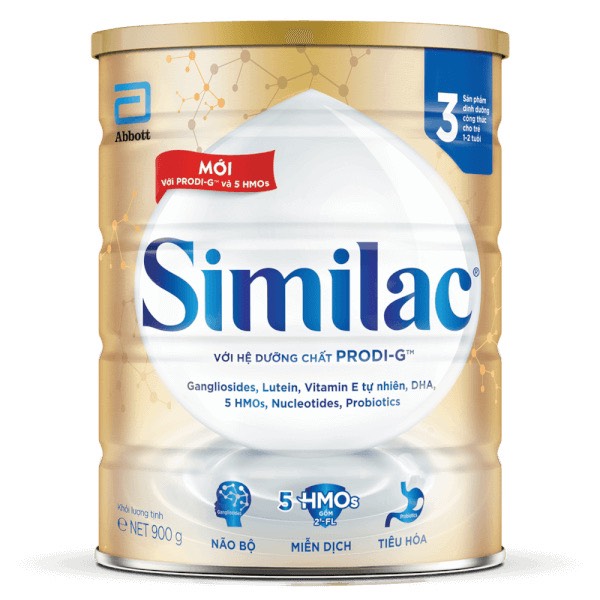 Sữa bột Similac HMO 3 900g bé 1-2 tuổi - Dinh Dưỡng đột phá 5G - Mẫu mới