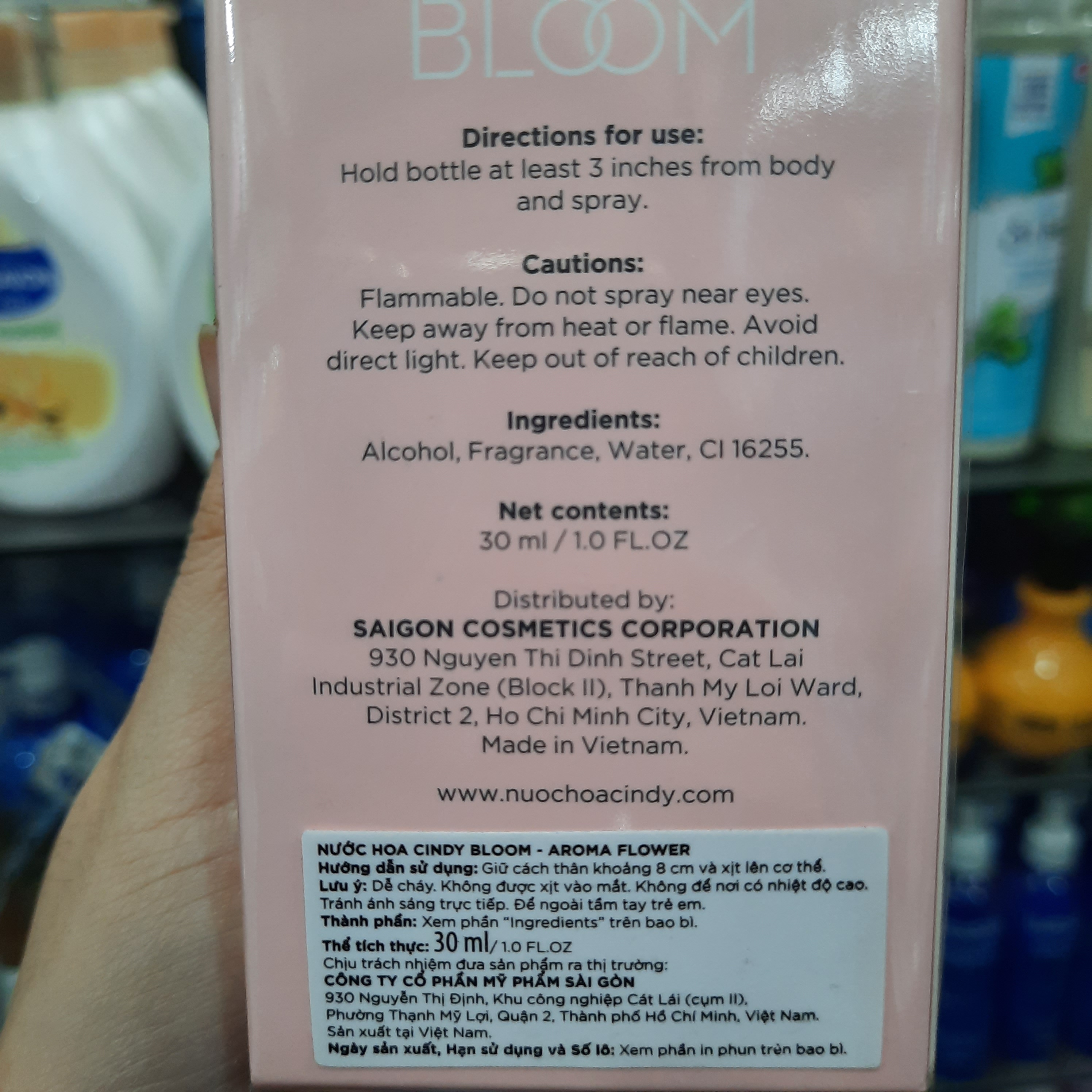 NƯỚC HOA CINDY BLOOM - AROMA FLOWER 30ML