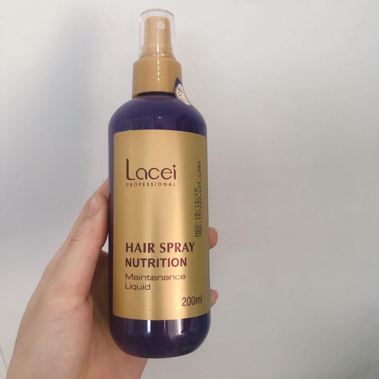 [HCM]NƯỚC XỊT DƯỠNG TÓC LACEI NUTRITION TÍM 200ML