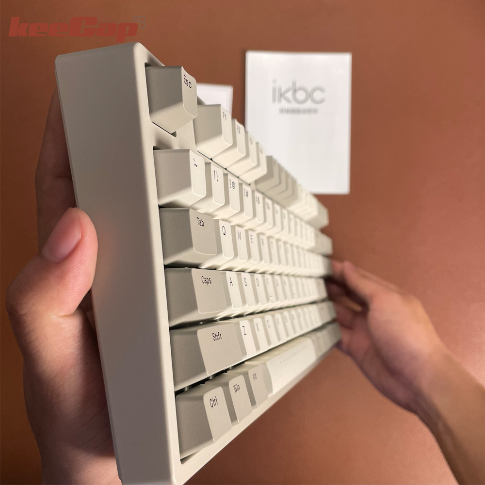 [KEECAP] Bàn phím cơ IKBC W200 Industrial Gray Retro (Wireless 2.4Ghz – Cherry MX Red Switch – 87 phím)