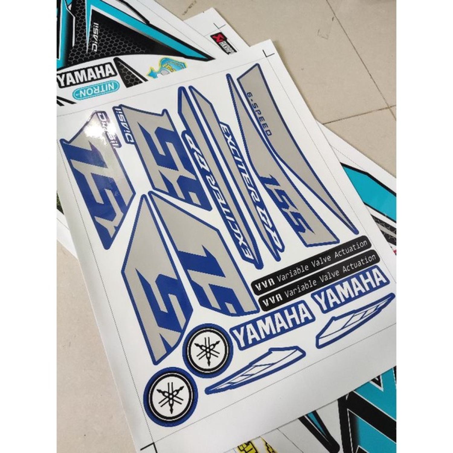 Tem Exciter 155 Xanh Gp 2022 - Tem Chuẩn
