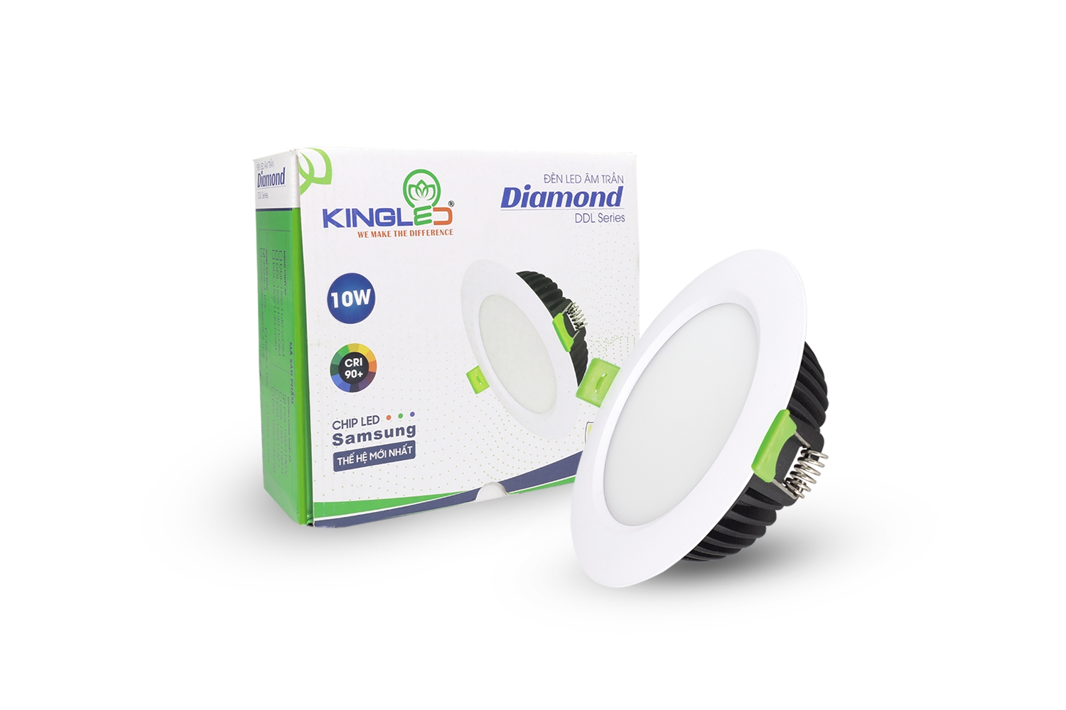 ĐÈN LED ÂM TRẦN DIAMOND 10W Ø90 KINGLED