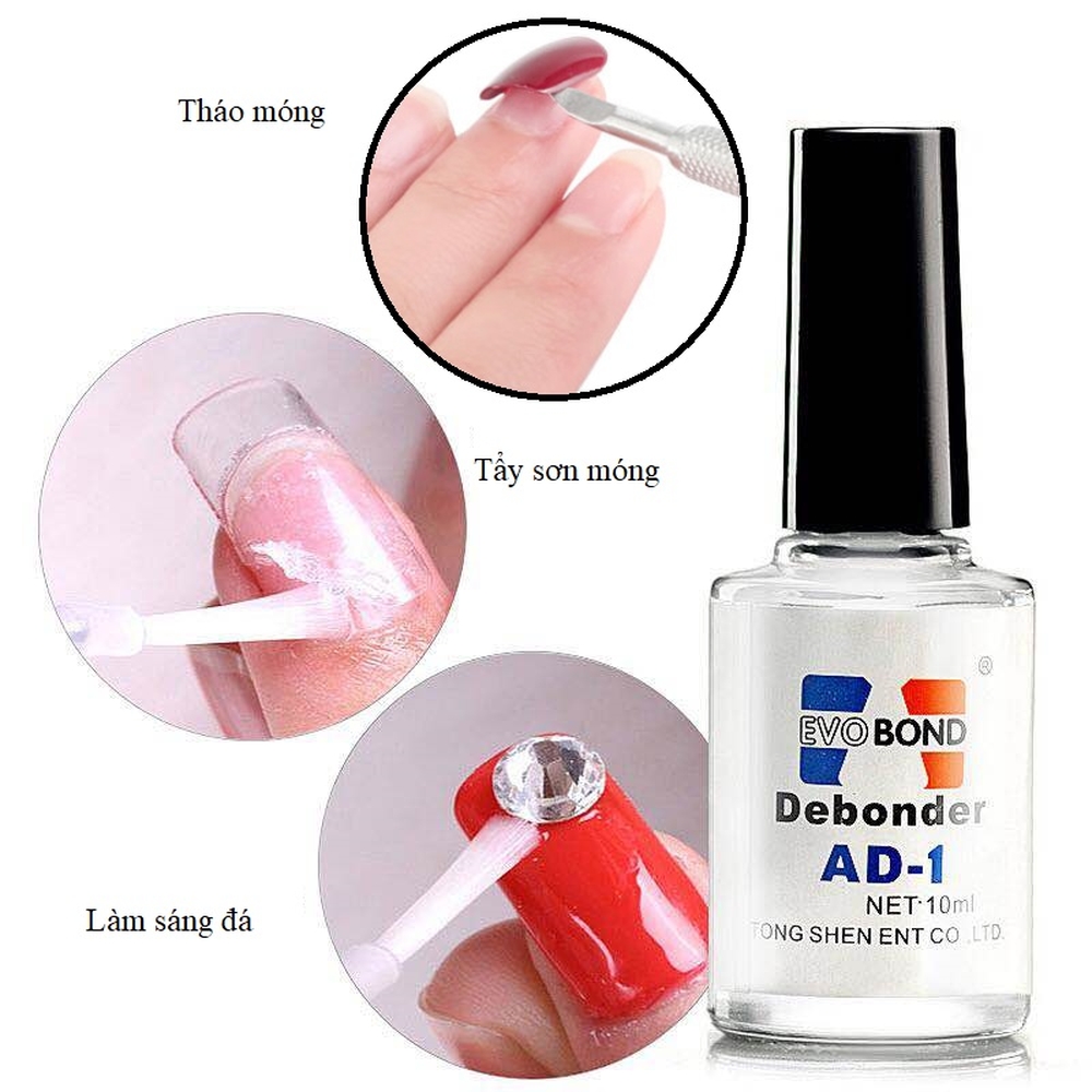 Dung Dịch Tháo Móng Làm Sáng Đá Rửa Keo Mi AD