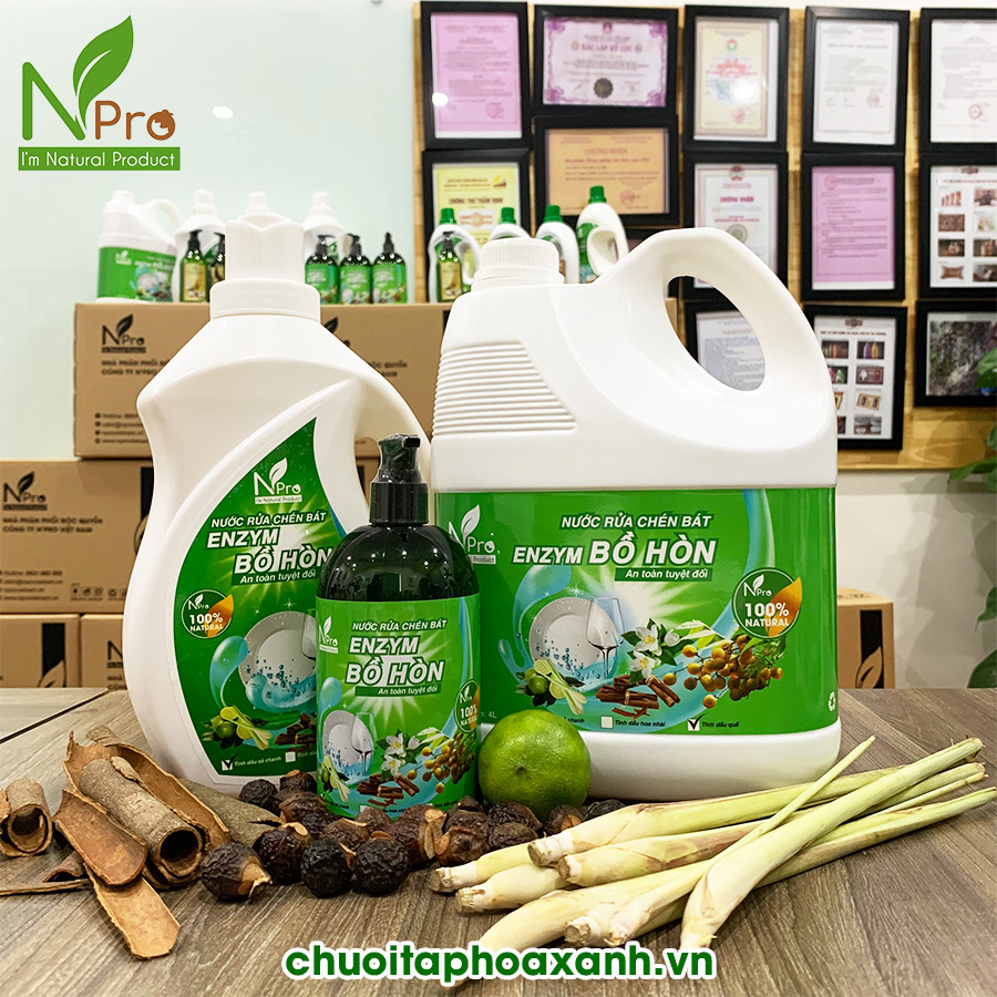 [THIÊN NHIÊN 100%] Nước Rửa Chén ENZYM BỒ HÒN Npro